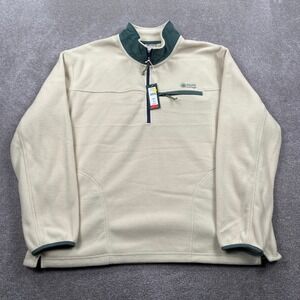 Alpine Design Mens Polar Fleece Pullover Jacket Size XXL Natural Khaki Green